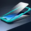 A phone screen protector and frame are shown assembled over a smartphone. Anteprima dell’immagine prodotto