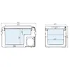 Technical drawings of a cooler box with dimensions indicated. Produktbild-Vorschau