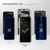 Three Samsung phones are shown with compatibility indicators. Produktbild-Vorschau