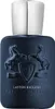 A dark blue perfume bottle with a silver cap. Podgląd zdjęcia produktu