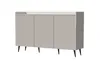A modern beige and gray sideboard with black legs, presented against a white background. Produktbild-Vorschau