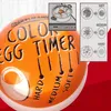 A close-up of an orange egg timer with instructional diagrams on the right. Produktbild-Vorschau