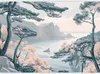 Vlies Fototapete - Mountainous Coast with Trees and Rocks Produktbild-Vorschau 2