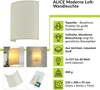Wandlampe Modern "Alice" Stoff Kaffeebraun E27 Wandleuchte Produktbild-Vorschau 2