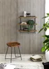 TPFLiving Hocker Minden Akazie mit Metall natur und schwarz Produktbild-Vorschau 6