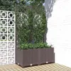 vidaXL Sadzarka z kratką brązowa 80x40x136 cm PP Podgląd zdjęcia produktu 2