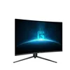 A curved gaming monitor with a blue glowing logo on its screen, displayed on a white background. Produktbild-Vorschau