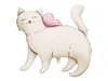 Folienballon Katze 83x77cm Weiß / Rosa Produktbild-Vorschau 1