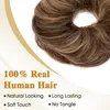 Haarteil Dutt mit Gummiband Locken 100% Echthaar Dunkel Produktbild-Vorschau 4