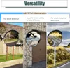 Collage showing different applications of convex mirrors for garages, driveways, and roads. Produktbild-Vorschau