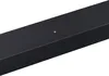 A close-up view of the top of a black soundbar. Voir les images du produit