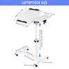 Table d'ordinateur portable Table d'appoint avec roulettes Voir les images du produit 2