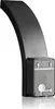 A black outdoor LED wall light with a curved arm and a rectangular base. Produktbild-Vorschau