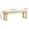 vidaXL Panchina da giardino 140 cm Legno di pino impregnato Anteprima dell’immagine prodotto 5