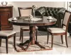 Table extensibles ronde en bois MDF - Marron - 6 couverts - Voir les images du produit 4
