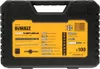 A black plastic case containing a set of Dewalt drill bits and screwdriver bits. Náhled obrázku produktu
