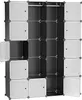 Meuble De Rangement - Leobert - Noir Motif - 178 X 143 X 36 Voir les images du produit 1