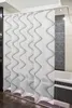 Textil Duschvorhang weiss grau schwarz Waver 180x200 cm Produktbild-Vorschau 1