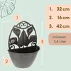 Blumentopf Wand Wandblumentopf Wandvase Anthrazit Produktbild-Vorschau 2