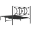 vidaXL Bettgestell mit Kopfteil Metall Schwarz 107x203 cm Produktbild-Vorschau 6