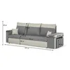 A diagram of a sofa with dimensions indicated by lines and text. Produktbild-Vorschau