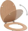 vidaXL Sièges de toilette 2 pcs. avec couvercle MDF design Voir les images du produit 2