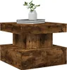 A wooden coffee table with a vase and books on top, set against a white background. Podgląd zdjęcia produktu