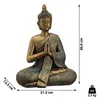 Sitzender Buddha Massiv 2,5 kg Höhe 30 cm Buddha Deko Figur Produktbild-Vorschau 4