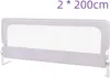 2× 200cm Barrière de lit pour bébés et enfants Réglable en Voir les images du produit 1