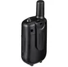 The back side of a black walkie-talkie with a clip is shown against a white background. Produktbild-Vorschau