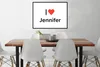 MuchoWow® Gerahmtes Poster Ich liebe - Jennifer - Mädchen Produktbild-Vorschau 3