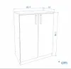 KOMTO Kommode Weiß mit 2 Türen - Kleiner Schrank für Flur, Produktbild-Vorschau 3