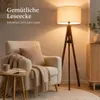 Stehlampe wohnzimmer Leselampe Stehleuchte Stativ aus Holz, Produktbild-Vorschau 2