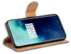 A smartphone in a brown flip case. Náhľad obrázku produktu