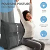 ELONEO Coussin dorsal 140 cm de large, coussin en forme de Voir les images du produit 6