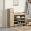 vidaXL Schuhschrank Sonoma-Eiche 100,5x28x100 cm Produktbild-Vorschau 3