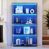 BROTTAR Große runde Vitrine mit 3-farbiger LED-Beleuchtung, Produktbild-Vorschau 11