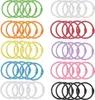 A collection of colorful metal binder rings arranged in rows. Produktbild-Vorschau