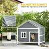 PawHut Katzenhaus aus Holz 2-Etagen Katzenhöhle mit Produktbild-Vorschau 4