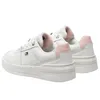 A pair of white Tommy Hilfiger women's sneakers with pink accents, shown from a side-rear angle on a white background. Náhled obrázku produktu