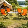 5-teiliges Campingmöbel Set orange Tisch+Campingstühle mit Tasche Produktbild-Vorschau