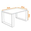 AKKE Blanc Table basse avec pieds noirs LxlxH : 70x50x55 cm Voir les images du produit 7