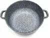 A top-down view of a speckled gray pot with two handles against a white background. Anteprima dell’immagine prodotto
