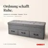 ONBEST Sitzbank mit Stauraum | 3 Schubladen | Grau | 110 kg Produktbild-Vorschau 4