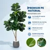 Sztuczny Fikus Liraste (Ficus Lyrata) 150 cm - Biało-czarny Podgląd zdjęcia produktu 5