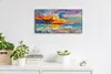 Wandbild Leinwand Bilder Wanduhr 60x30 Malerei Meeres bunte Produktbild-Vorschau 3