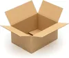 An empty, open cardboard box. Produktbild-Vorschau