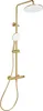 BELIANI Wand Duschset Gold Messing mit Armatur Regendusche Produktbild-Vorschau 1