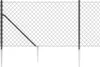 Maschendrahtzaun mit Bodenhülsen Anthrazit 0,8x25 m Produktbild-Vorschau 4