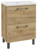 Armoire de salle de bain avec lavabo et 2 tiroirs 50x80cm Voir les images du produit 1